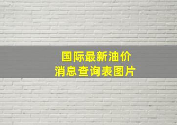 国际最新油价消息查询表图片