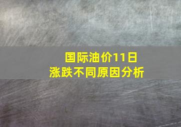 国际油价11日涨跌不同原因分析