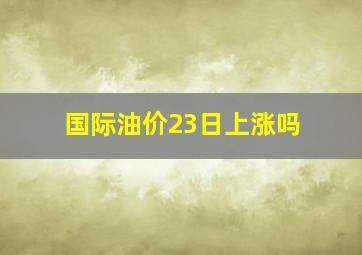 国际油价23日上涨吗