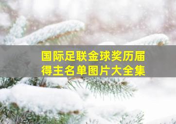 国际足联金球奖历届得主名单图片大全集