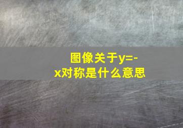 图像关于y=-x对称是什么意思