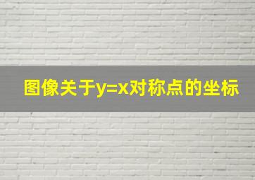 图像关于y=x对称点的坐标