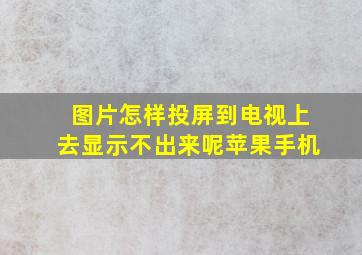 图片怎样投屏到电视上去显示不出来呢苹果手机