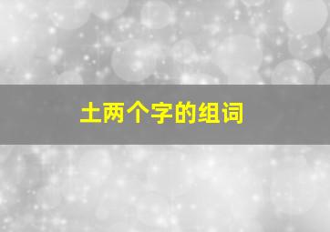 土两个字的组词