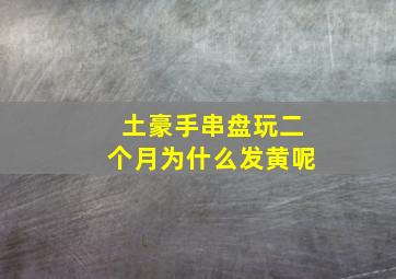 土豪手串盘玩二个月为什么发黄呢