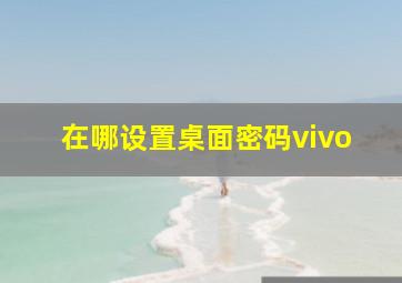 在哪设置桌面密码vivo