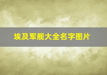 埃及军舰大全名字图片