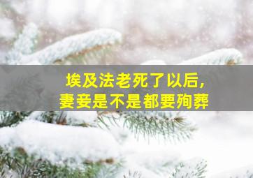 埃及法老死了以后,妻妾是不是都要殉葬