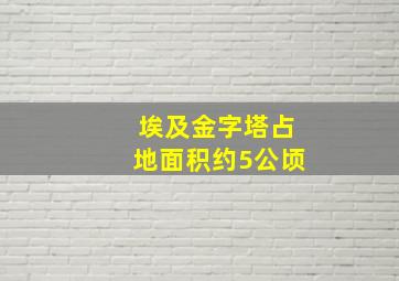 埃及金字塔占地面积约5公顷