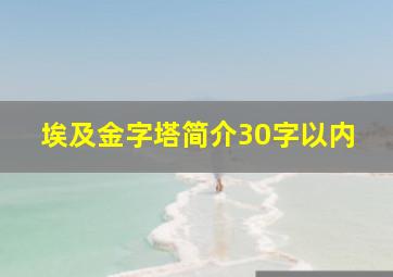 埃及金字塔简介30字以内