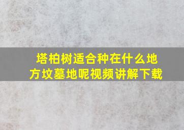 塔柏树适合种在什么地方坟墓地呢视频讲解下载