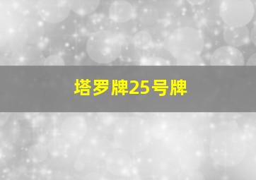 塔罗牌25号牌