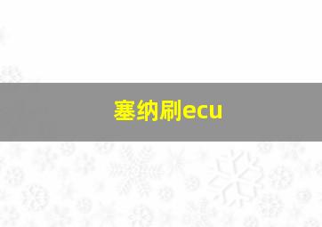 塞纳刷ecu