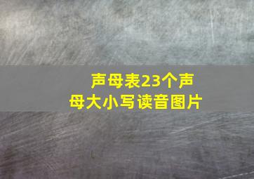 声母表23个声母大小写读音图片