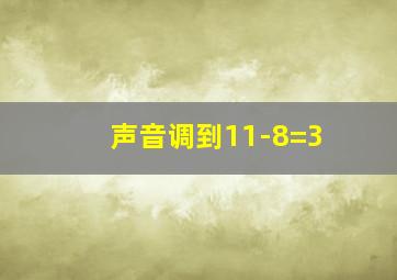 声音调到11-8=3