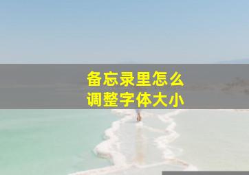 备忘录里怎么调整字体大小