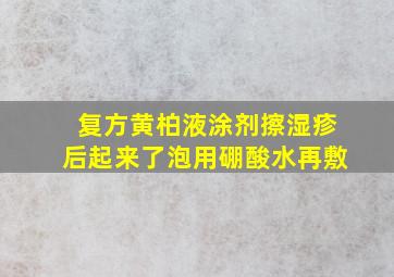 复方黄柏液涂剂擦湿疹后起来了泡用硼酸水再敷