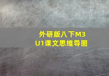 外研版八下M3U1课文思维导图