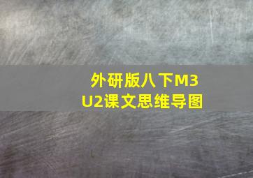 外研版八下M3U2课文思维导图