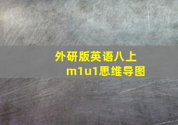 外研版英语八上m1u1思维导图