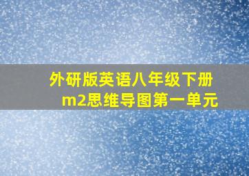 外研版英语八年级下册m2思维导图第一单元