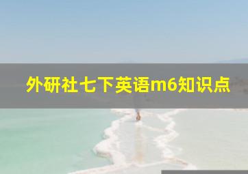 外研社七下英语m6知识点