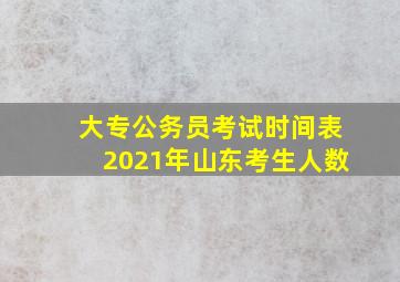 大专公务员考试时间表2021年山东考生人数