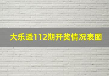 大乐透112期开奖情况表图