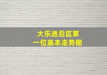 大乐透后区第一位基本走势图