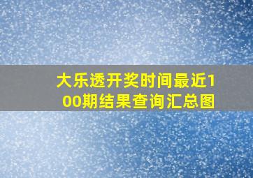 大乐透开奖时间最近100期结果查询汇总图