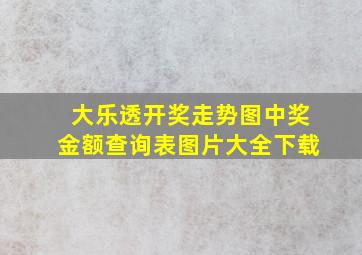 大乐透开奖走势图中奖金额查询表图片大全下载