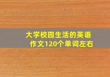 大学校园生活的英语作文120个单词左右