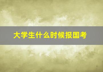 大学生什么时候报国考