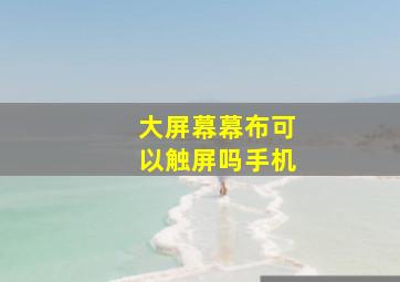 大屏幕幕布可以触屏吗手机