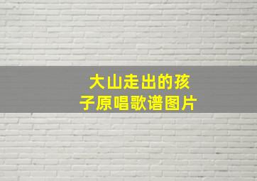 大山走出的孩子原唱歌谱图片