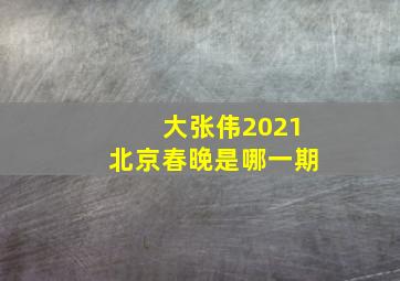 大张伟2021北京春晚是哪一期