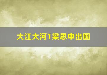 大江大河1梁思申出国