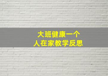 大班健康一个人在家教学反思