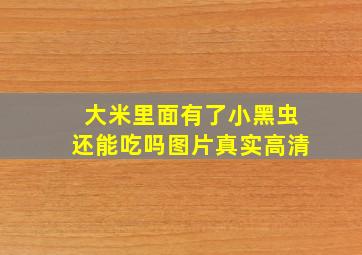 大米里面有了小黑虫还能吃吗图片真实高清