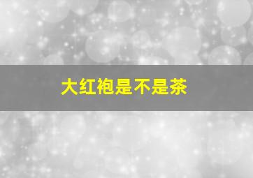 大红袍是不是茶