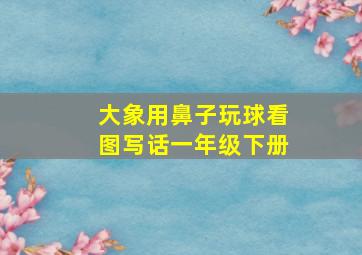 大象用鼻子玩球看图写话一年级下册