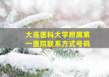 大连医科大学附属第一医院联系方式号码