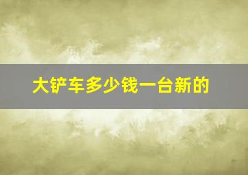 大铲车多少钱一台新的