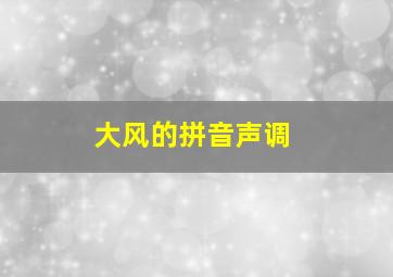 大风的拼音声调