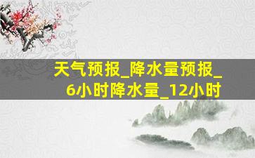 天气预报_降水量预报_6小时降水量_12小时