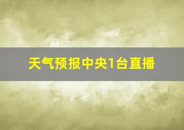 天气预报中央1台直播