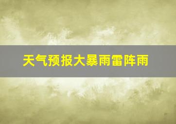 天气预报大暴雨雷阵雨