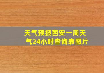 天气预报西安一周天气24小时查询表图片