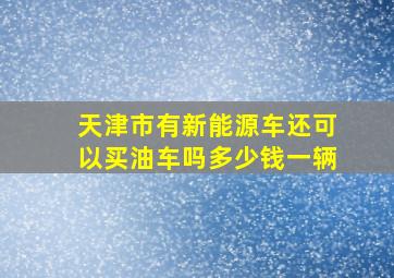 天津市有新能源车还可以买油车吗多少钱一辆