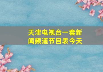 天津电视台一套新闻频道节目表今天